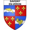 Savigny-en-Véron 37 ville Stickers blason autocollant adhésif