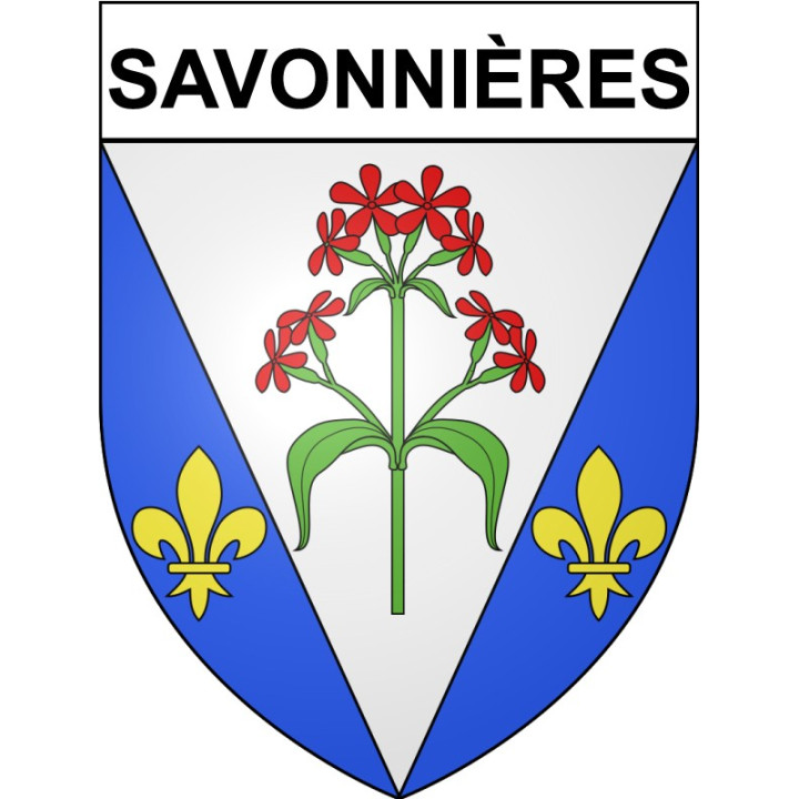 Savonnières 37 ville Stickers blason autocollant adhésif
