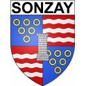 Sonzay 37 ville Stickers blason autocollant adhésif