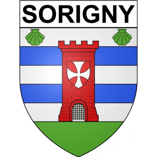 Sorigny 37 ville Stickers blason autocollant adhésif