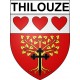 Pegatinas escudo de armas de Thilouze adhesivo de la etiqueta engomada