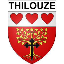 Thilouze 37 ville Stickers blason autocollant adhésif