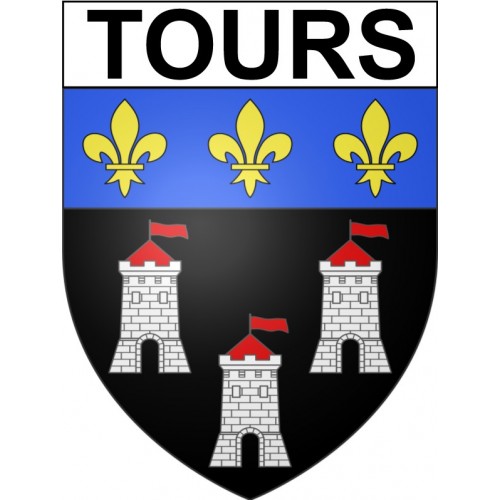 Tours 37 ville Stickers blason autocollant adhésif