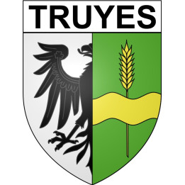 Truyes 37 ville Stickers blason autocollant adhésif