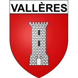 Vallères 37 ville Stickers blason autocollant adhésif