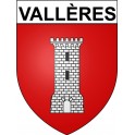 Vallères 37 ville Stickers blason autocollant adhésif