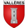 Vallères 37 ville Stickers blason autocollant adhésif