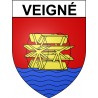 Veigné 37 ville Stickers blason autocollant adhésif