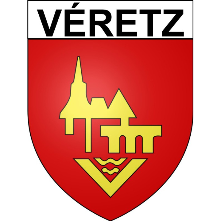 Véretz 37 ville Stickers blason autocollant adhésif