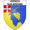 Vernou-sur-Brenne 37 ville Stickers blason autocollant adhésif