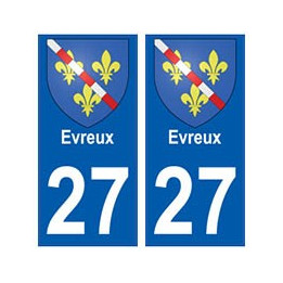 27 Evreux blason autocollant plaque stickers ville
