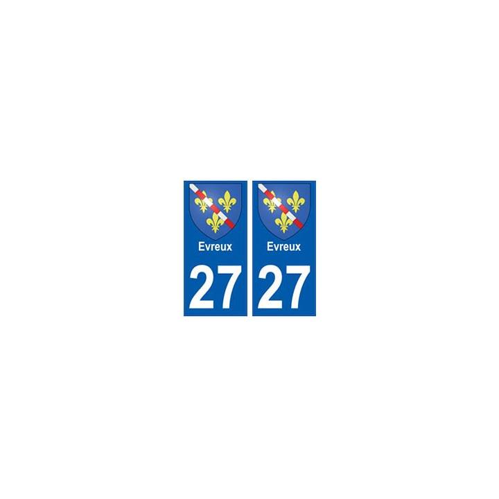 27 Evreux blason autocollant plaque stickers ville