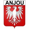 anjou 38 ville Stickers blason autocollant adhésif