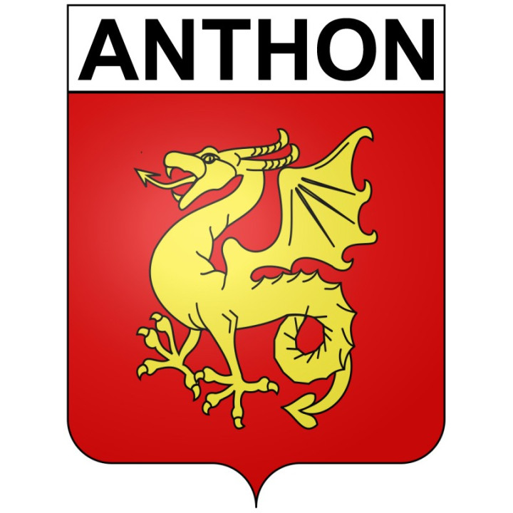 anthon 38 ville Stickers blason autocollant adhésif