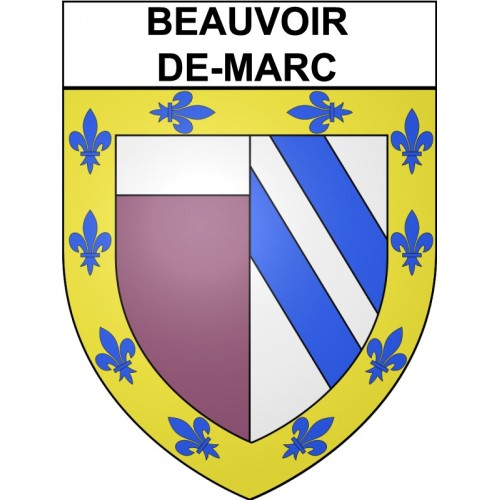 beauvoir-de-marc 38 ville Stickers blason autocollant adhésif