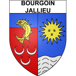 bourgoin-jallieu 38 ville Stickers blason autocollant adhésif