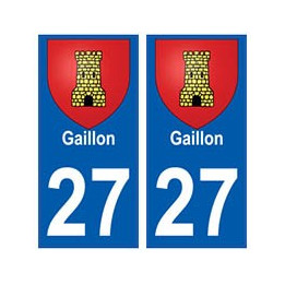 27 Gaillon blason autocollant plaque stickers ville