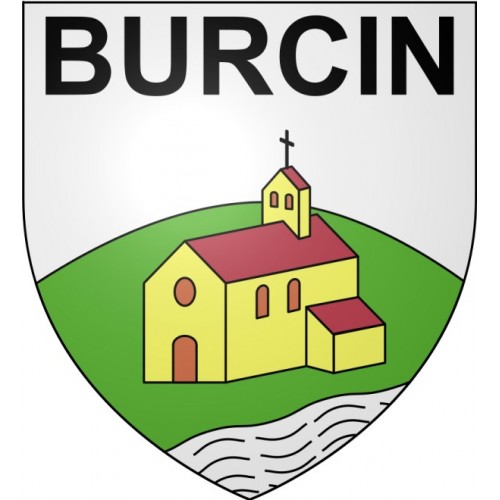 burcin 38 ville Stickers blason autocollant adhésif