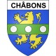 Châbons 38 ville Stickers blason autocollant adhésif