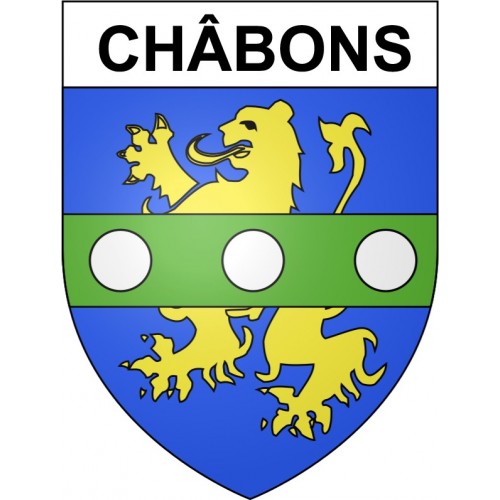 Châbons 38 ville Stickers blason autocollant adhésif