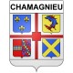 chamagnieu 38 ville Stickers blason autocollant adhésif