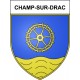 Champ-sur-Drac 38 ville Stickers blason autocollant adhésif