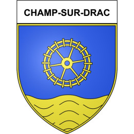 Champ-sur-Drac 38 ville Stickers blason autocollant adhésif