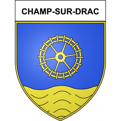 Champ-sur-Drac 38 ville Stickers blason autocollant adhésif