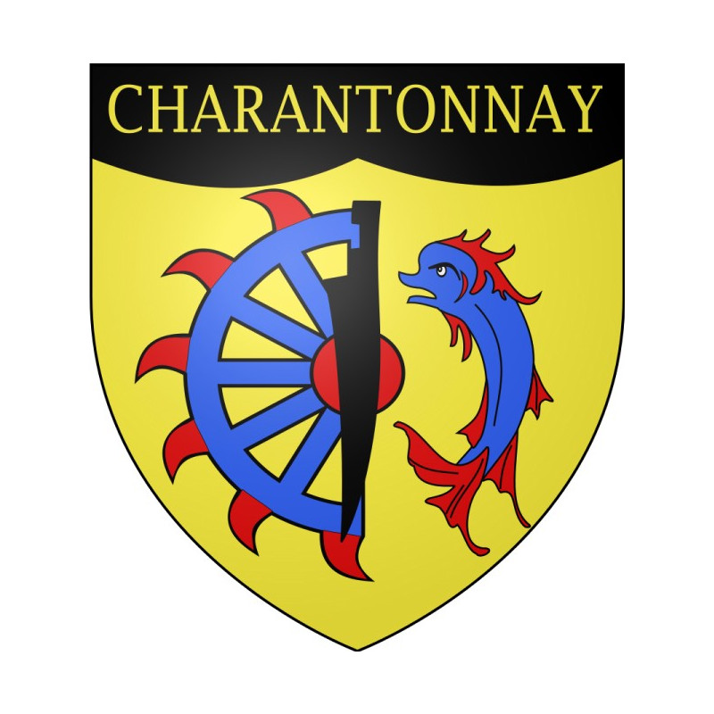 charantonnay 38 ville Stickers blason autocollant adhésif