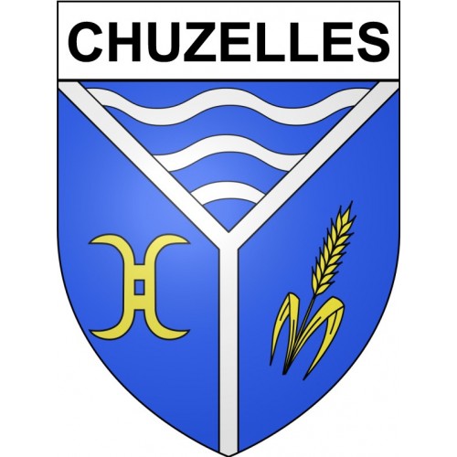 chuzelles 38 ville Stickers blason autocollant adhésif