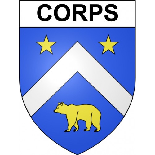 Corps 38 ville Stickers blason autocollant adhésif