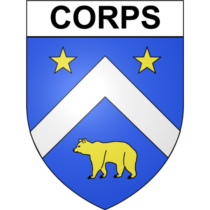 Corps 38 ville Stickers blason autocollant adhésif