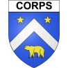 Corps 38 ville Stickers blason autocollant adhésif