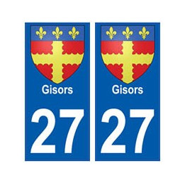 27 Gisors blason autocollant plaque stickers ville