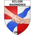 Pegatinas escudo de armas de Bazas adhesivo de la etiqueta engomada