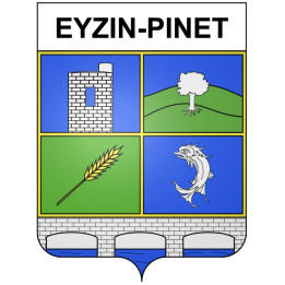 eyzin-pinet 38 ville Stickers blason autocollant adhésif