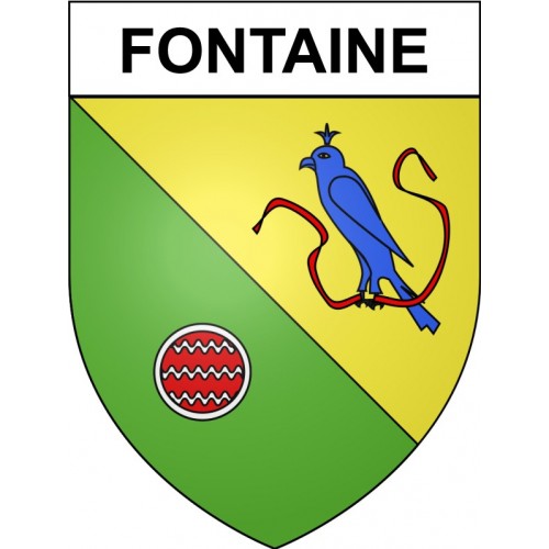 fontaine 38 ville Stickers blason autocollant adhésif