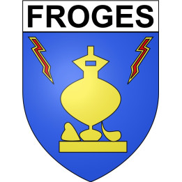 froges 38 ville Stickers blason autocollant adhésif