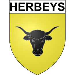 herbeys 38 ville Stickers blason autocollant adhésif