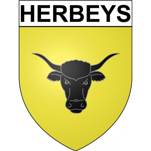 Pegatinas escudo de armas de Bazas adhesivo de la etiqueta engomada