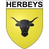 herbeys 38 ville Stickers blason autocollant adhésif