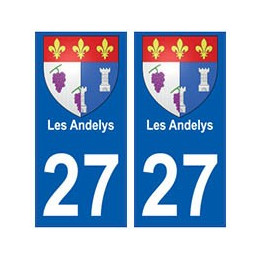 27 Les Andelys blason autocollant plaque stickers ville
