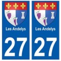 27 Les Andelys blason autocollant plaque stickers ville