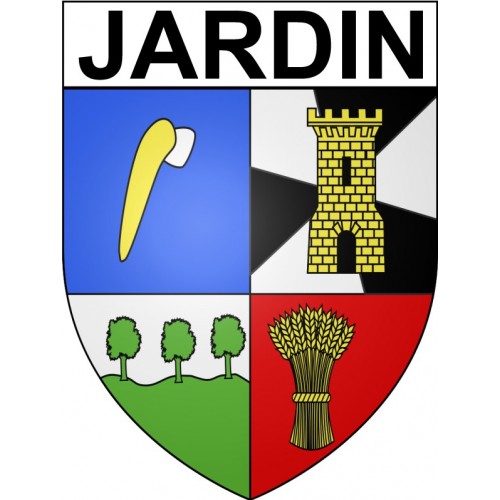 jardin 38 ville Stickers blason autocollant adhésif
