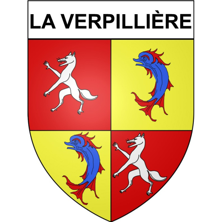 La Verpillière 38 ville Stickers blason autocollant adhésif