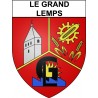 le grand-lemps 38 ville Stickers blason autocollant adhésif