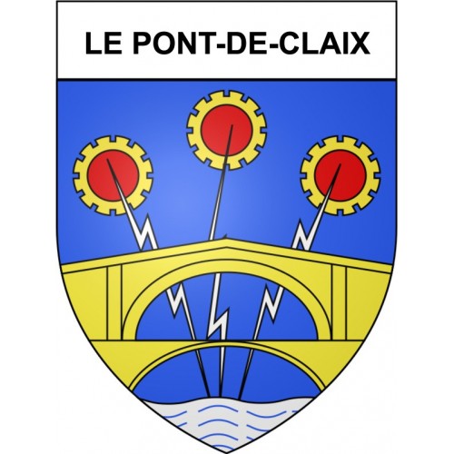 Le Pont-de-Claix 38 ville Stickers blason autocollant adhésif