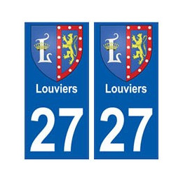 27 Louviers blason autocollant plaque stickers ville