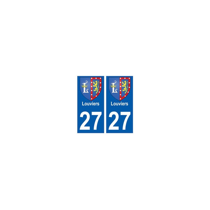 27 Louviers blason autocollant plaque stickers ville
