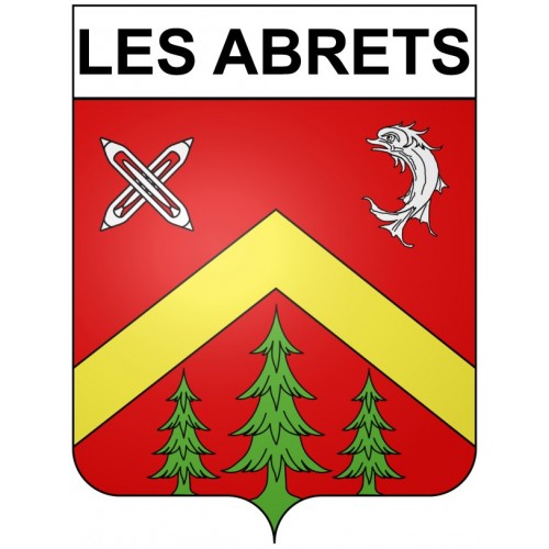 les abrets 38 ville Stickers blason autocollant adhésif